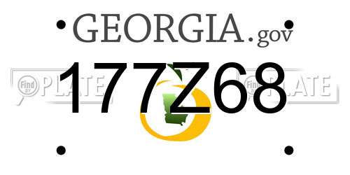 177Z68 Georgia License Plate