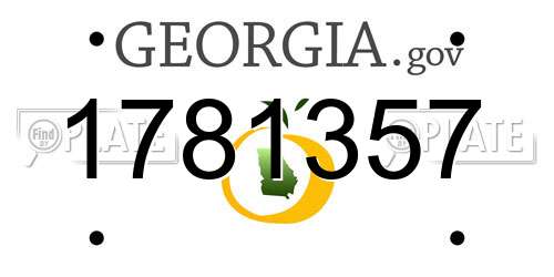 1781357 Georgia License Plate