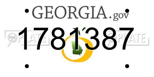 1781387 Georgia License Plate