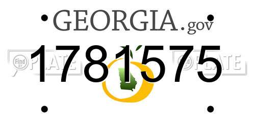 1781575 Georgia License Plate