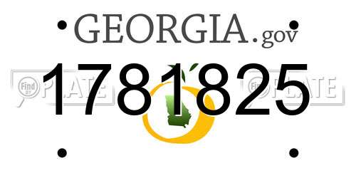 1781825 Georgia License Plate