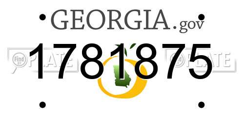 1781875 Georgia License Plate