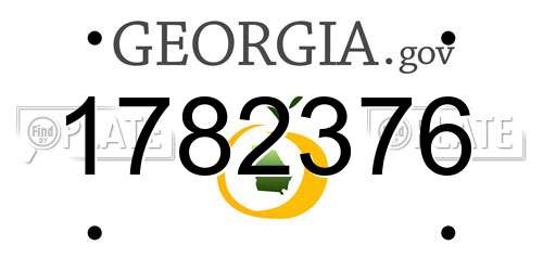 1782376 Georgia License Plate