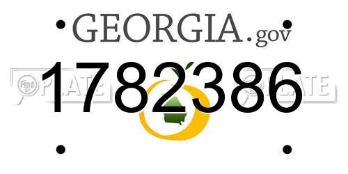 1782386 Georgia License Plate