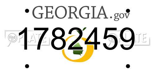 1782459 Georgia License Plate