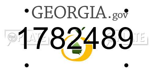 1782489 Georgia License Plate