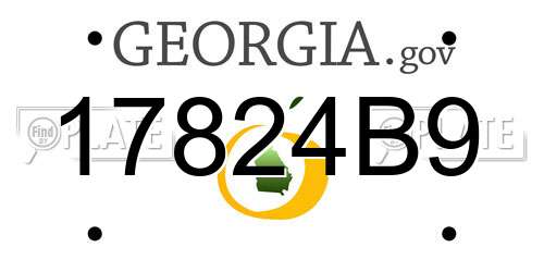 17824B9 Georgia License Plate