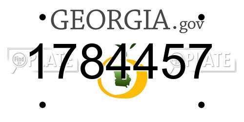 1784457 Georgia License Plate