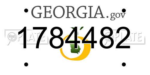 1784482 Georgia License Plate