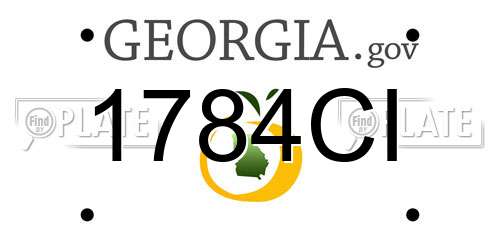 1784CI Georgia License Plate