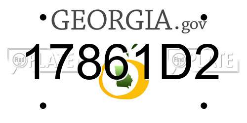 17861D2 Georgia License Plate