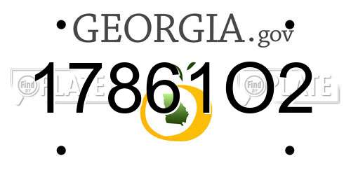 17861O2 Georgia License Plate