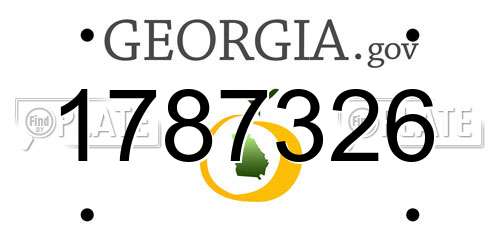 1787326 Georgia License Plate