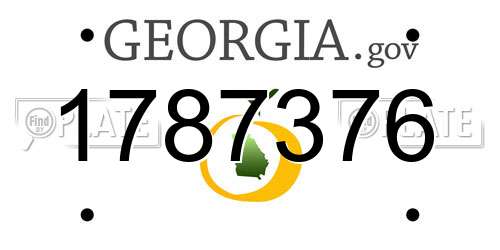 1787376 Georgia License Plate