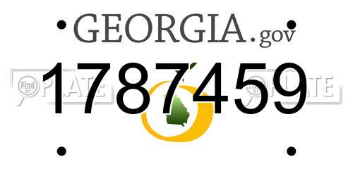 1787459 Georgia License Plate