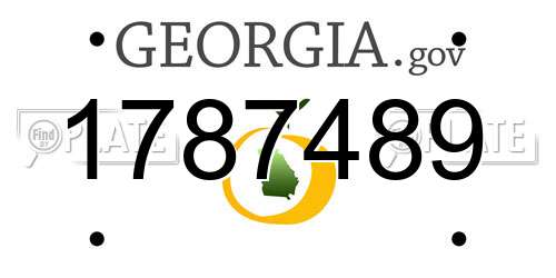 1787489 Georgia License Plate