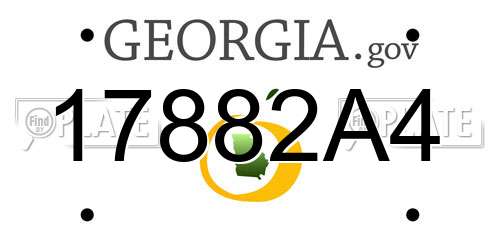 17882A4 Georgia License Plate