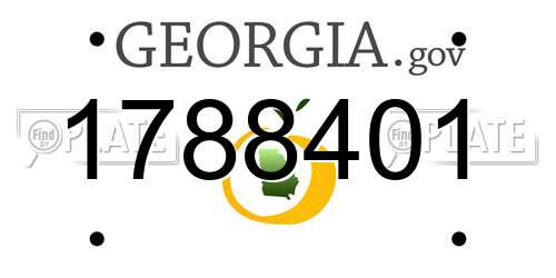 1788401 Georgia License Plate
