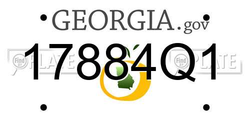 17884Q1 Georgia License Plate
