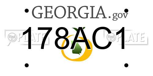 178AC1 Georgia License Plate