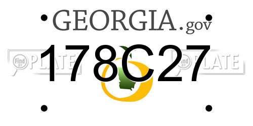 178C27 Georgia License Plate