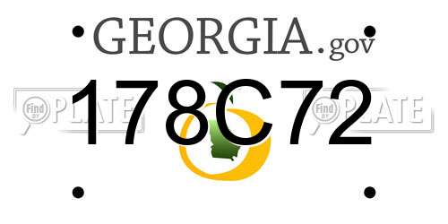 178C72 Georgia License Plate