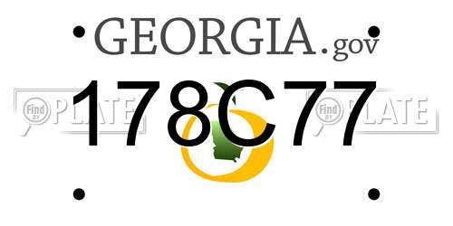 178C77 Georgia License Plate