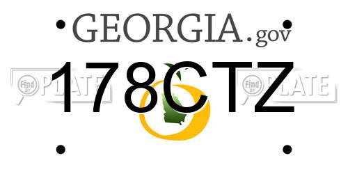 178CTZ Georgia License Plate