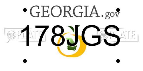 178JGS Georgia License Plate