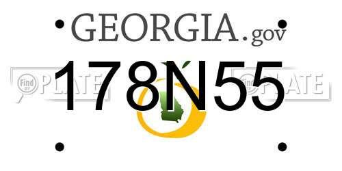178N55 Georgia License Plate