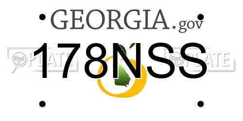178NSS Georgia License Plate