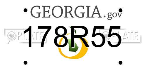 178R55 Georgia License Plate