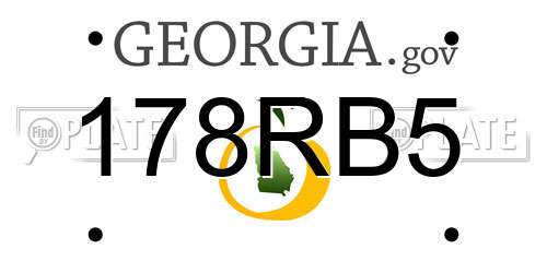178RB5 Georgia License Plate