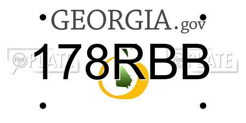 178RBB Georgia License Plate