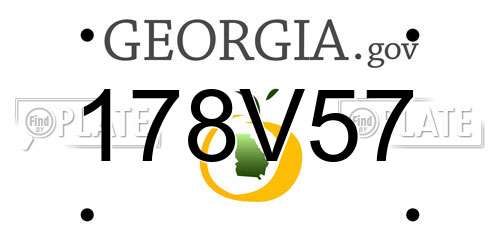 178V57 Georgia License Plate