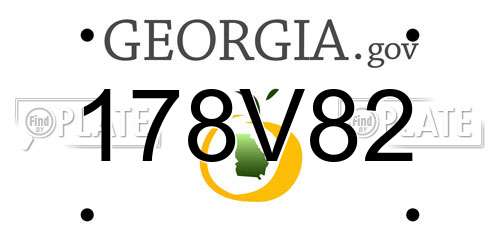 178V82 Georgia License Plate