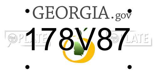 178V87 Georgia License Plate