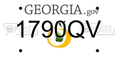 1790QV Georgia License Plate