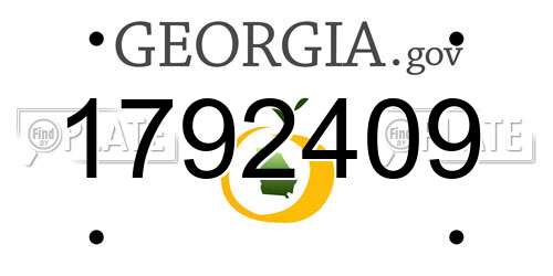 1792409 Georgia License Plate