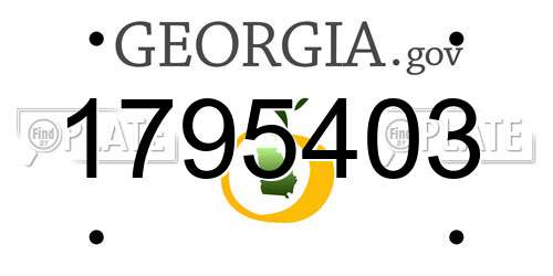 1795403 Georgia License Plate