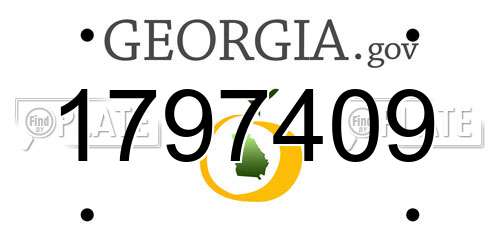 1797409 Georgia License Plate