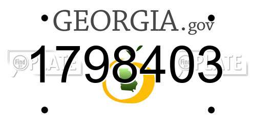 1798403 Georgia License Plate