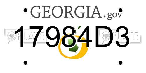 17984D3 Georgia License Plate