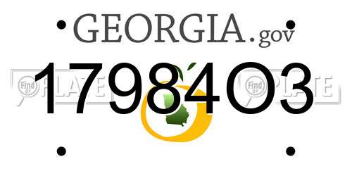 17984O3 Georgia License Plate