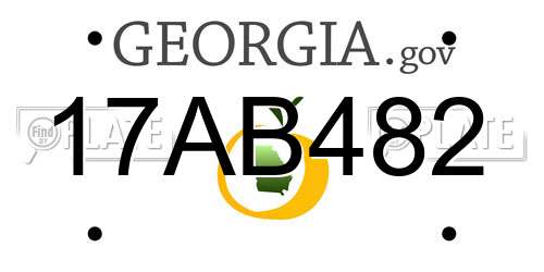 17AB482 Georgia License Plate
