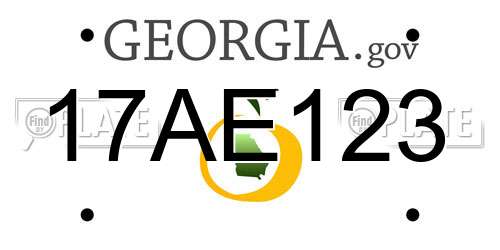 17AE123 Georgia License Plate