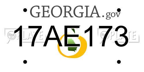 17AE173 Georgia License Plate