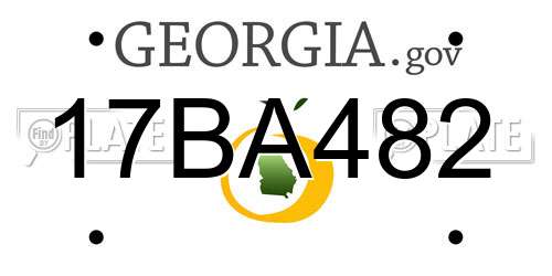 17BA482 Georgia License Plate