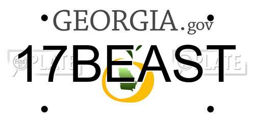 17BEAST Georgia License Plate