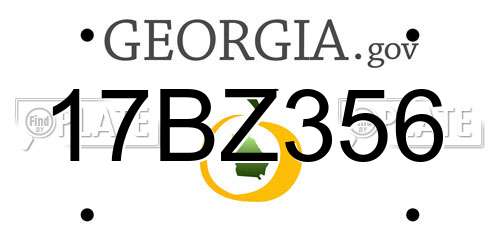 17BZ356 Georgia License Plate